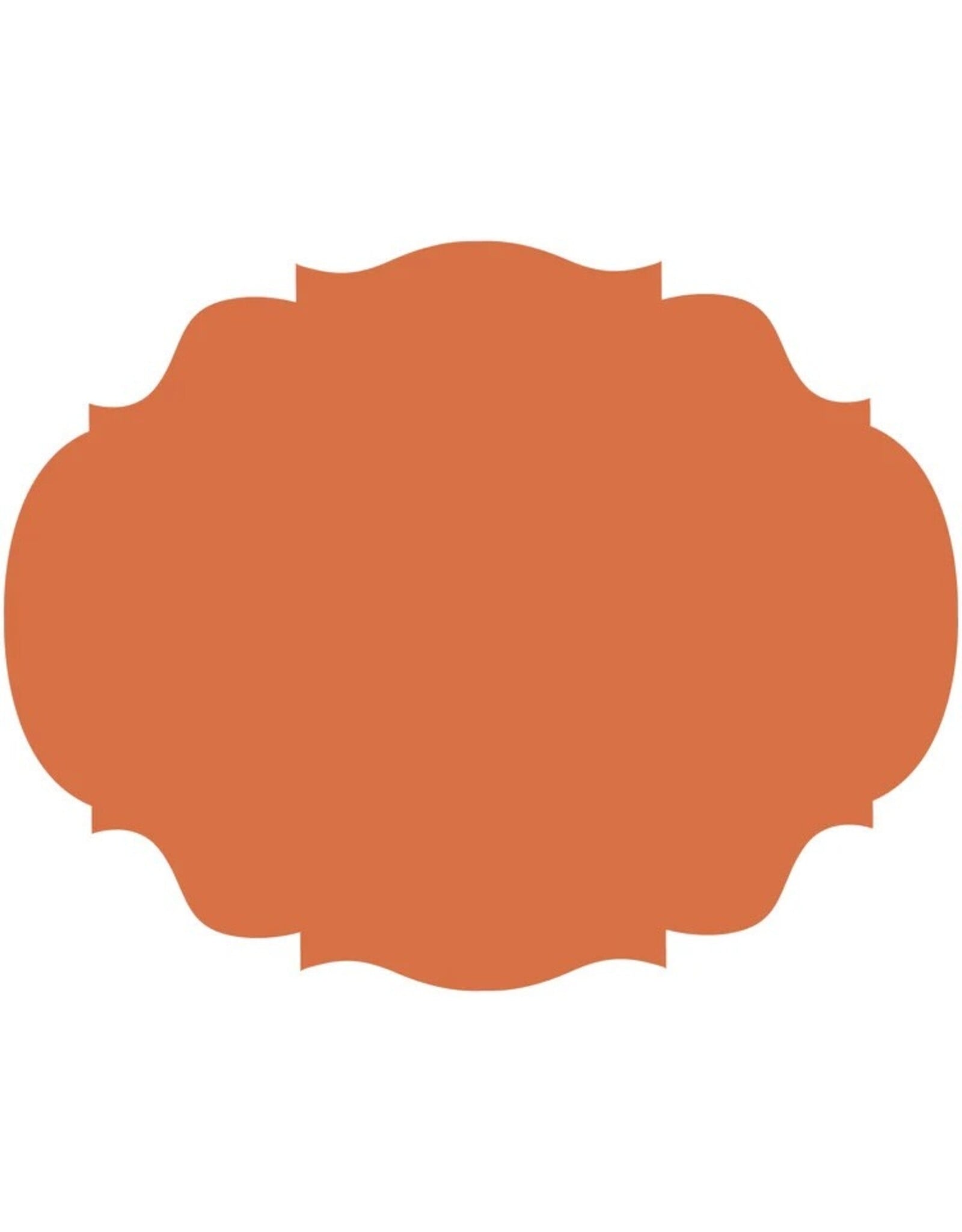 Hester & Cook French Frame Die-cut Placemats 12ct Pumpkin Orange