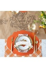 Hester & Cook French Frame Die-cut Placemats 12ct Pumpkin Orange