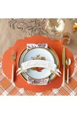 Hester & Cook French Frame Die-cut Placemats 12ct Pumpkin Orange
