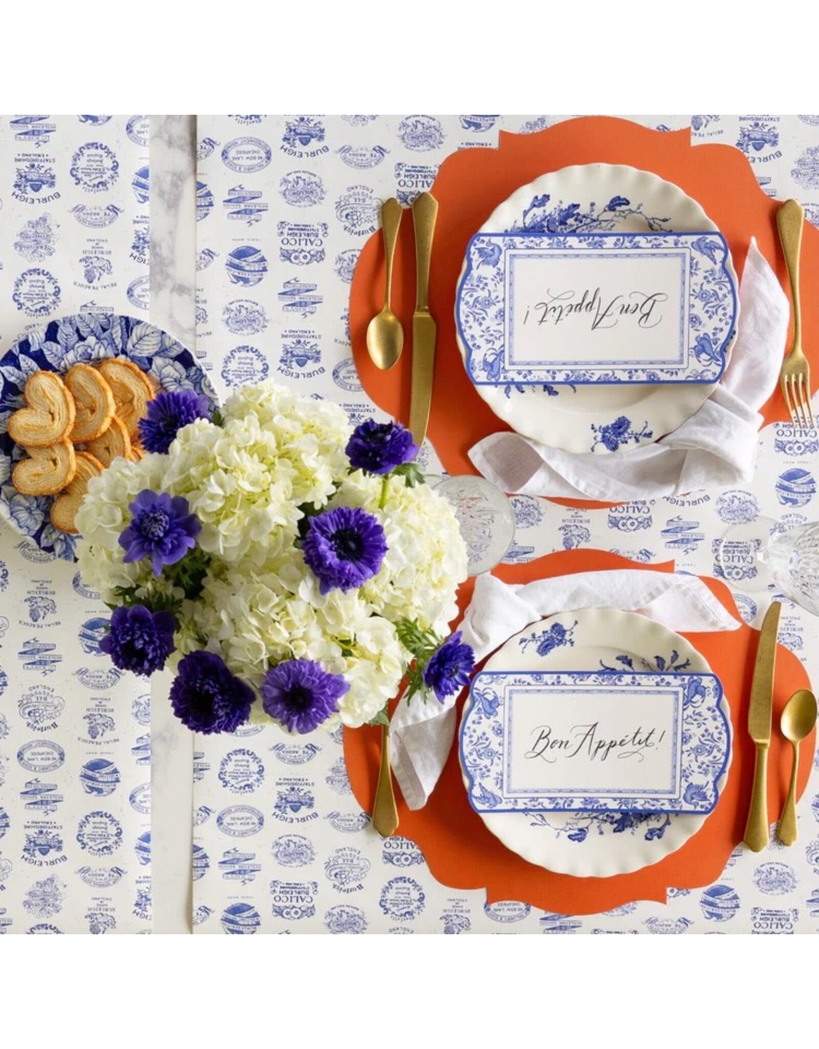 Hester & Cook French Frame Die-cut Placemats 12ct Pumpkin Orange