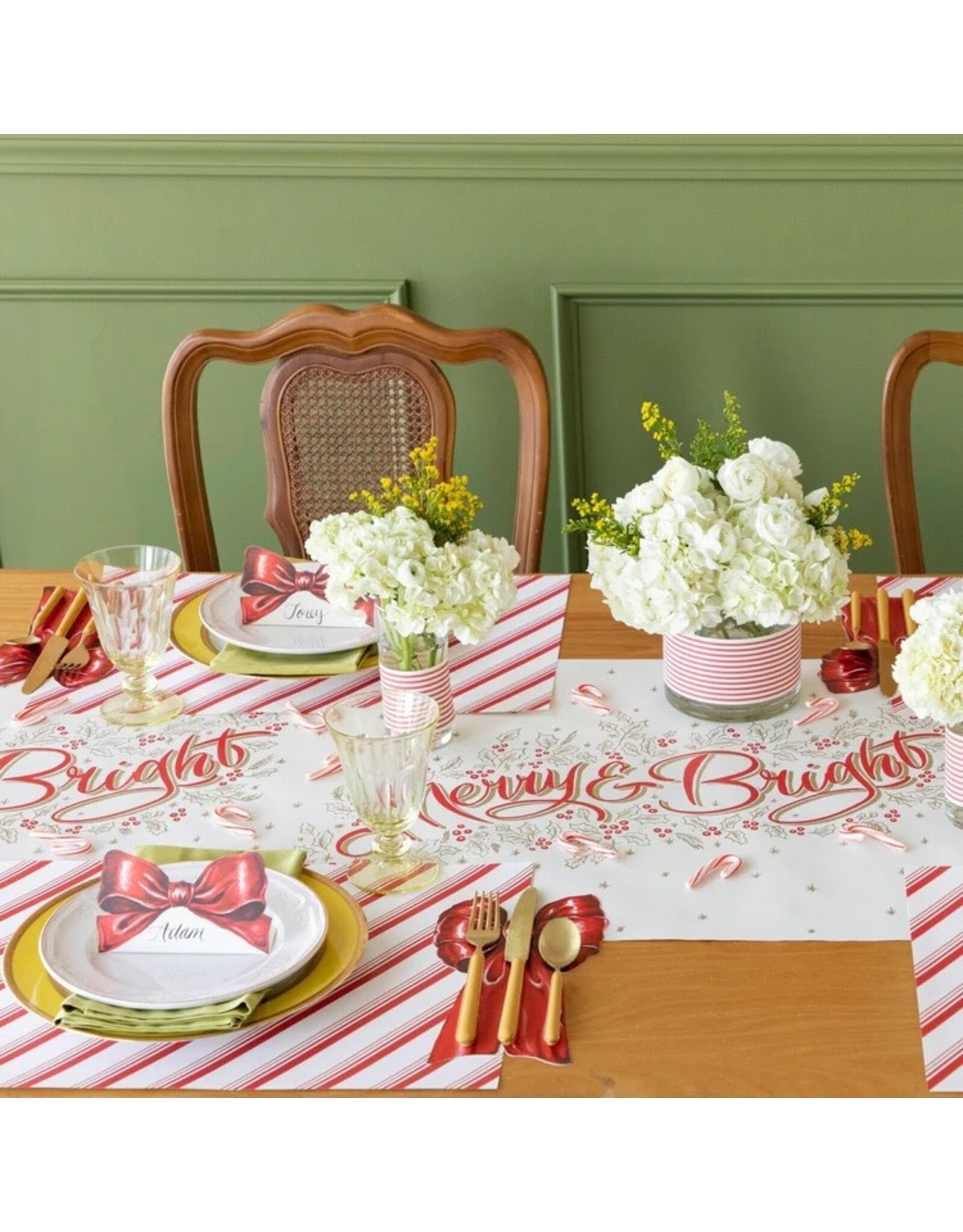 Hester & Cook Table Accent Place Cards Buffet Labels 12p Christmas Bow