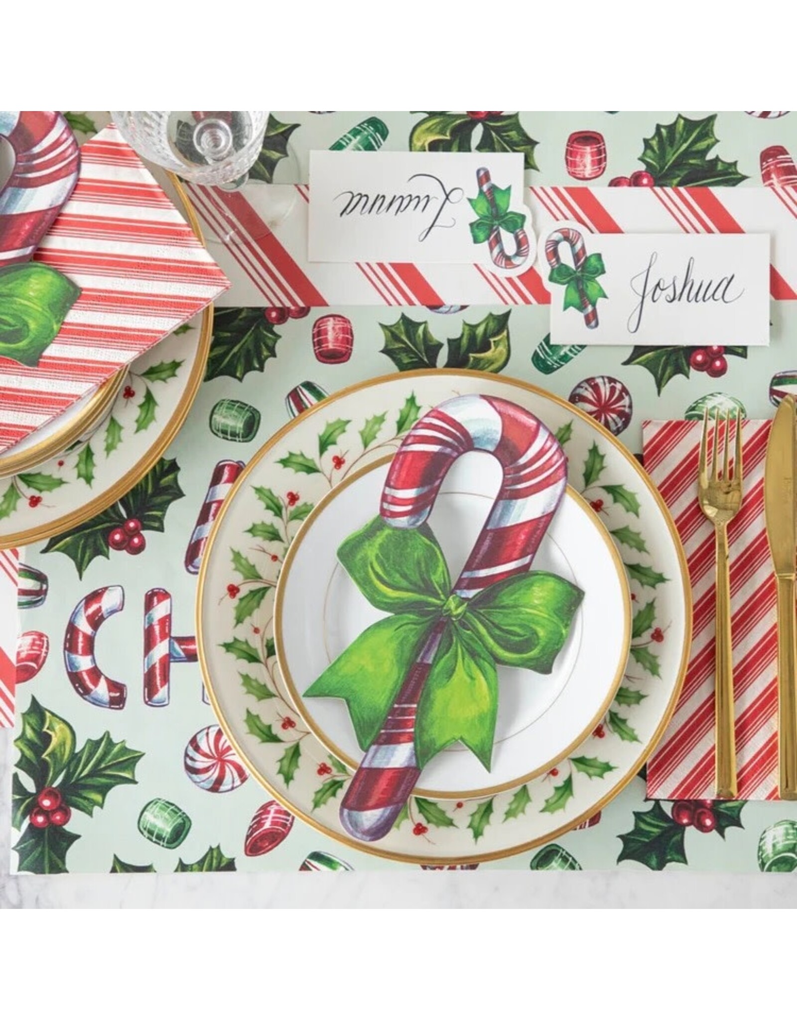 Hester & Cook Table Accents Place Cards Buffet Labels 12pk Candy Cane