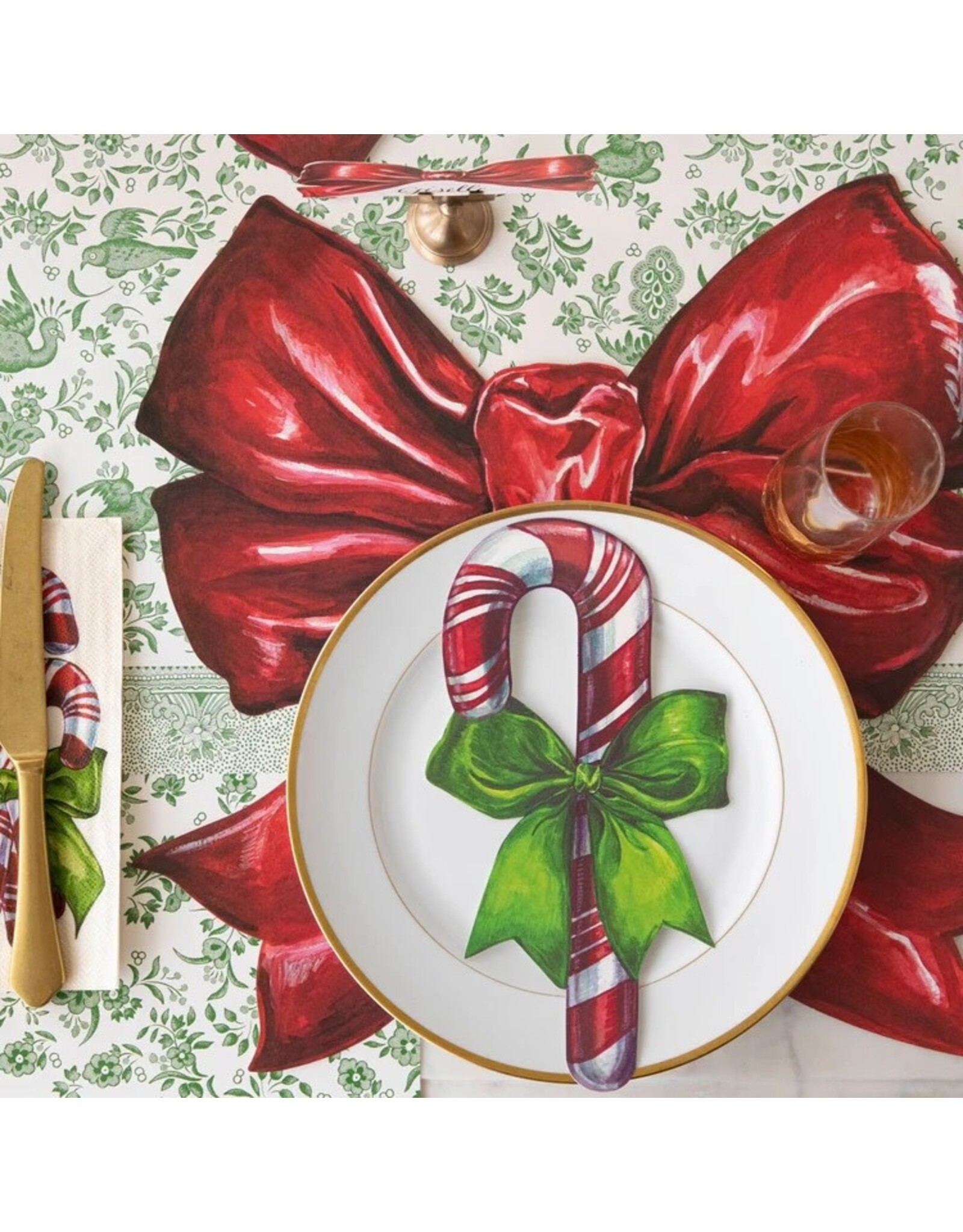 Hester & Cook Table Accents Place Cards Buffet Labels 12pk Candy Cane