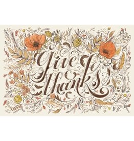 Hester & Cook Paper Placemats 18pk Give Thanks Placemat