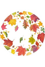 Caspari Thanksgiving Paper Placemats 12pk Round Swirling Fall Leaves