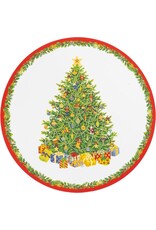 Caspari Christmas Paper Placemats 12pk Round Christmas Tree