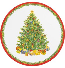 Caspari Christmas Paper Placemats 12pk Round Christmas Tree