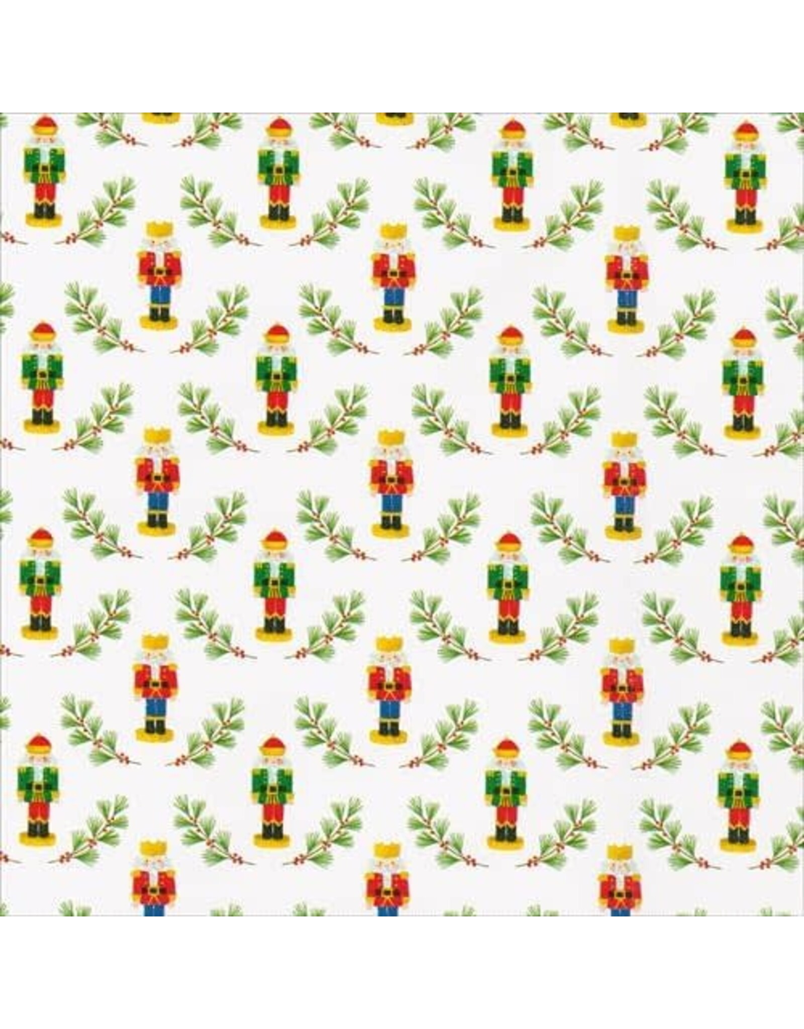 Caspari Christmas Gift Wrapping Paper 8ft Little Nutcracker