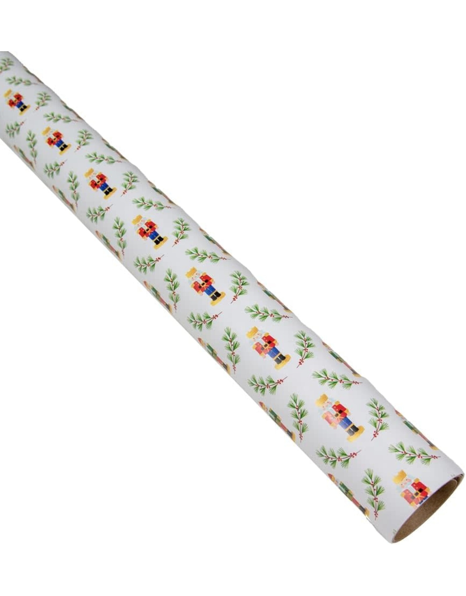 Caspari Christmas Gift Wrapping Paper 8ft Little Nutcracker