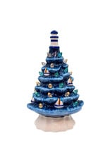 Kurt Adler Ceramic LED Coastal Christmas Tree Table Piece
