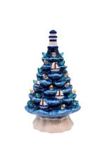 Kurt Adler Ceramic LED Coastal Christmas Tree Table Piece