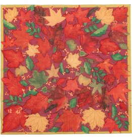 Caspari Thanksgiving Paper Cocktail Napkins 20pk Swirling Fall Leaves