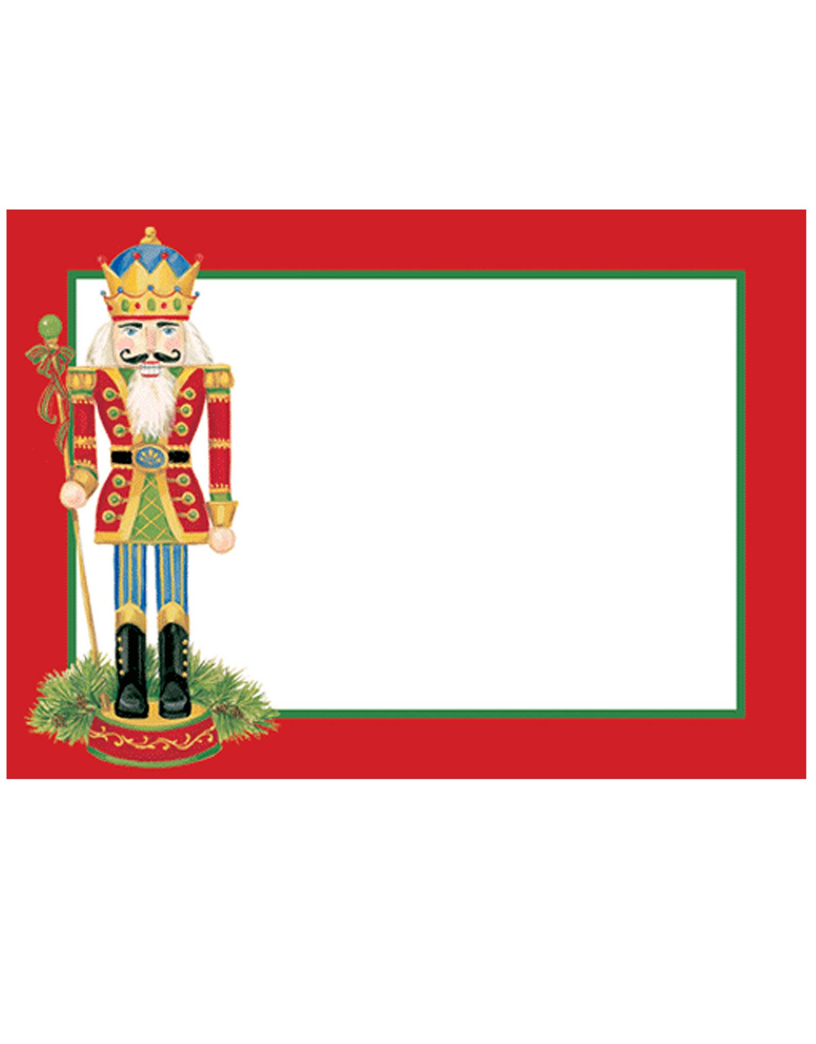 Caspari Name Tags Self Adhesive Labels 12pk Christmas Nutcracker
