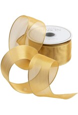Caspari Ribbon 9 yrds 1.5W Inch Sheer Gold