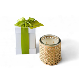 B's Knees Fragrance Candles 2 Wick Basket Weave Glass | Fresh Bamboo
