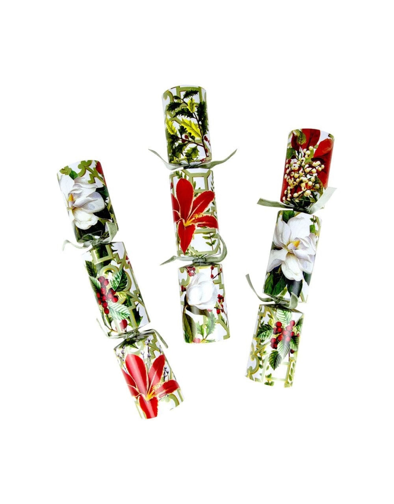 Caspari Celebration Crackers 6pk Christmas Garden