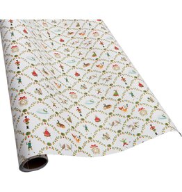 Caspari Christmas Gift Wrapping Paper 8ft Roll On The Twelfth Day