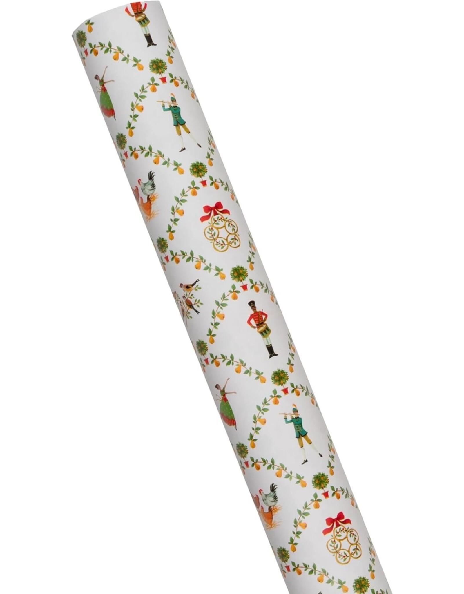 Caspari Christmas Gift Wrapping Paper 8ft Roll On The Twelfth Day