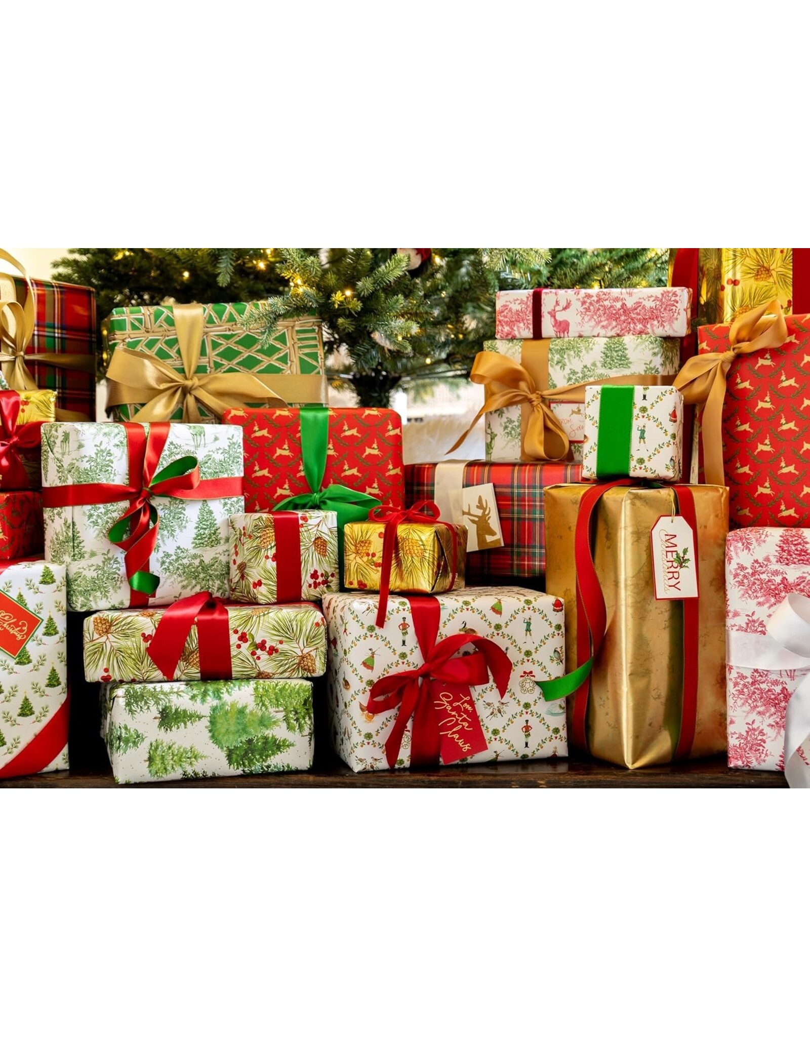 Caspari Christmas Gift Wrapping Paper 8ft Roll On The Twelfth Day