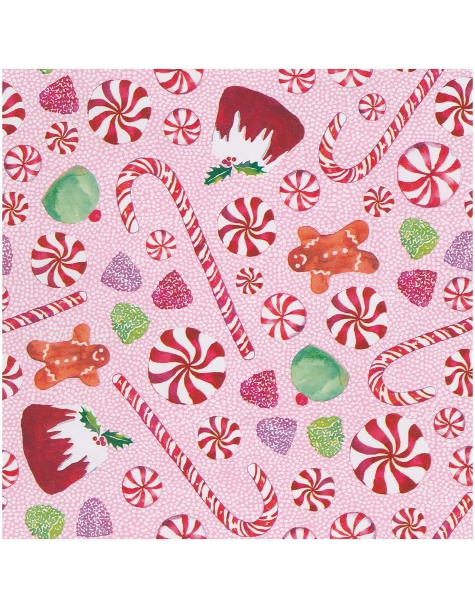 Caspari Christmas Gift Wrapping Paper 8ft Roll Sweets