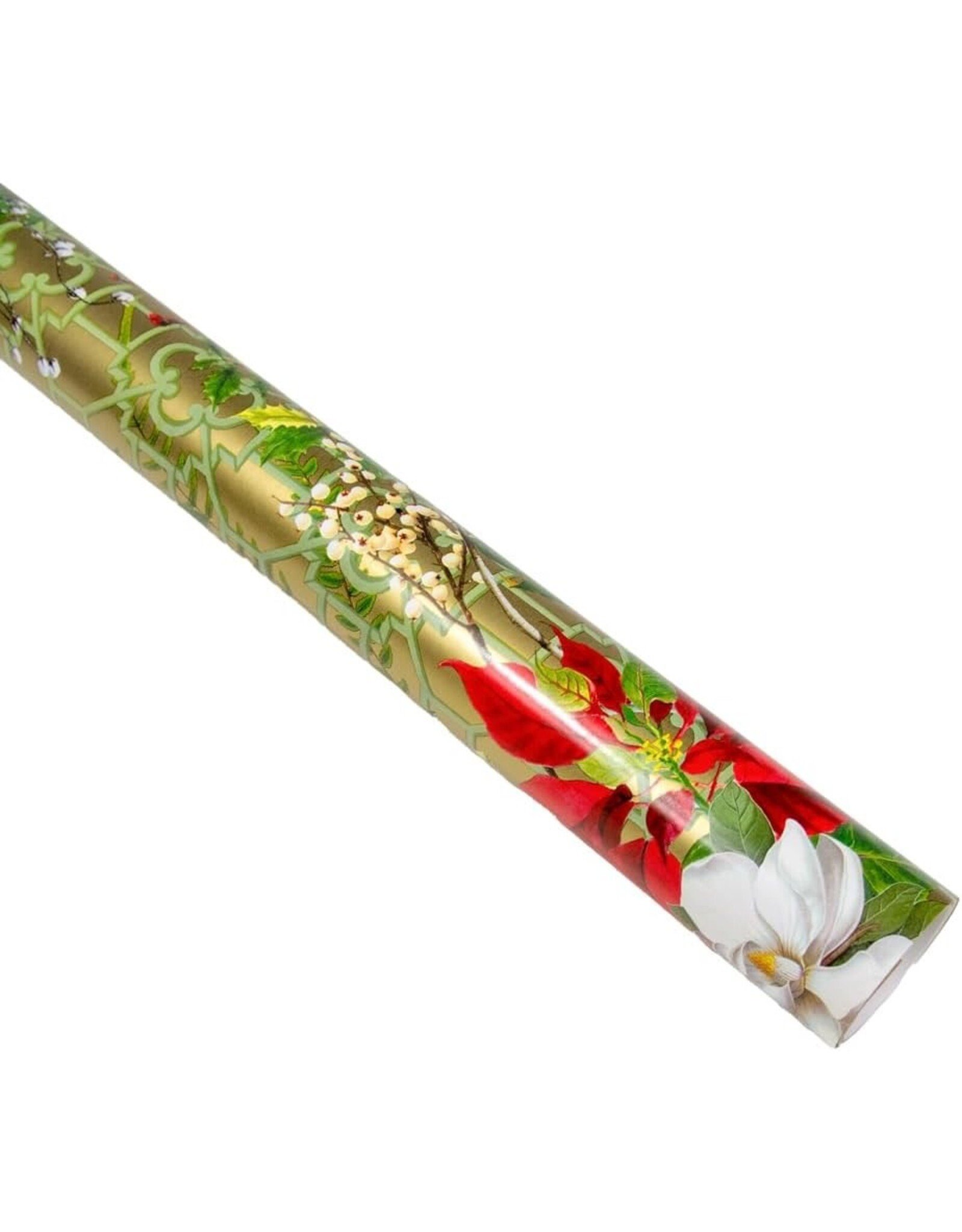 Caspari Christmas Gift Wrapping Paper 8ft Christmas Garden