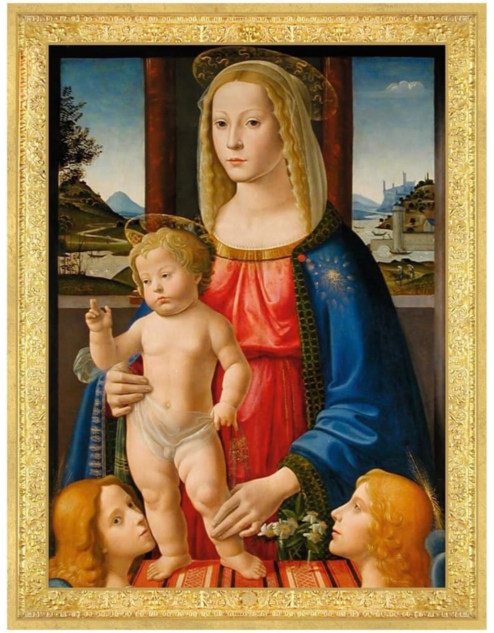 Caspari Boxed Christmas Cards 15pk Madonna And Child