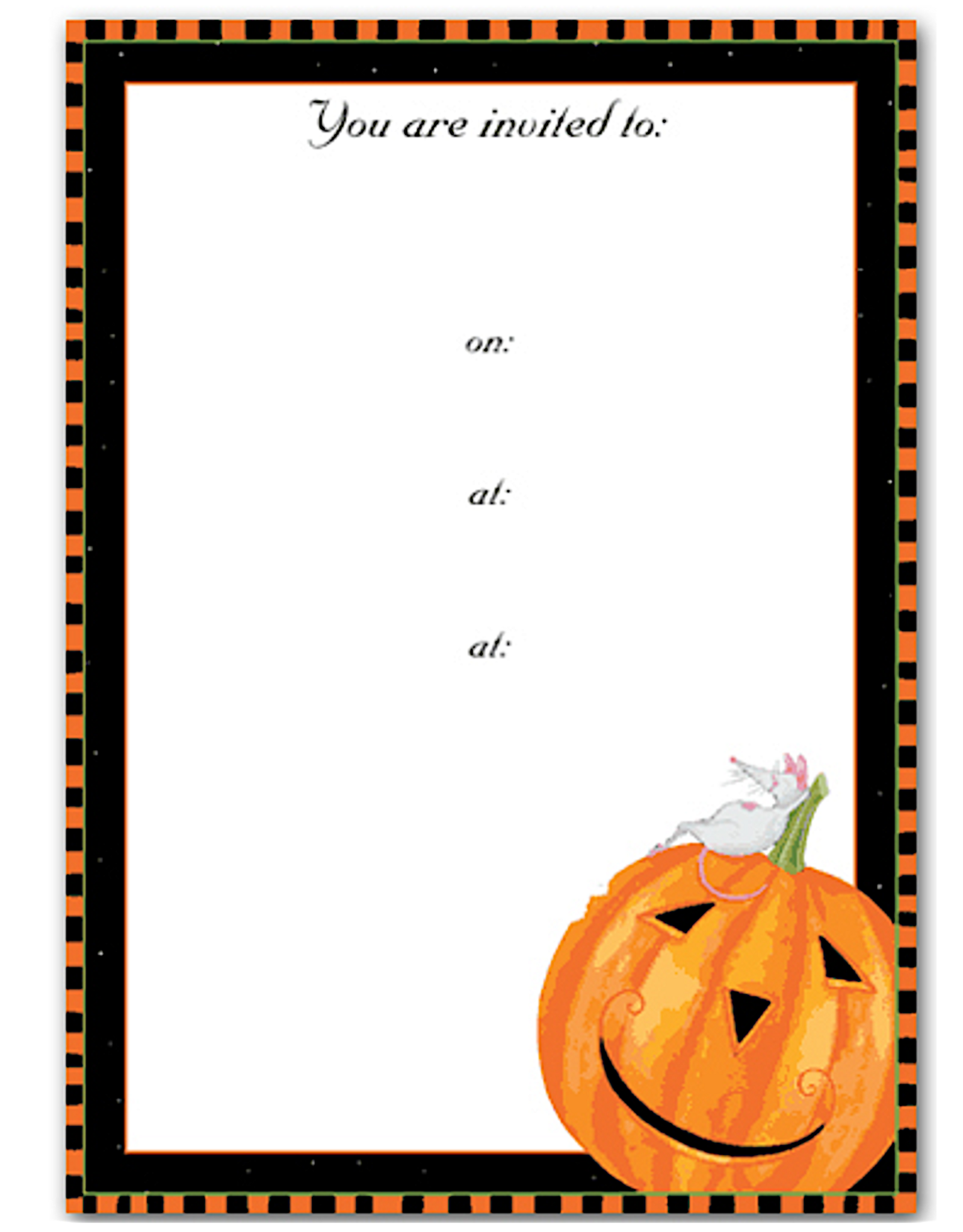 Caspari Halloween Party Invitations Halloween Harry Invites 8pk