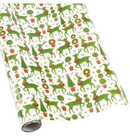 Caspari Christmas Gift Wrapping Paper 8ft Roll Animal Topiaries Caspari Christmas Gift Wrapping Paper 8ft Roll Animal Topiaries