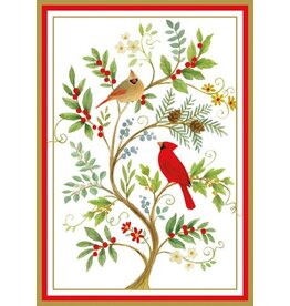 Caspari Boxed Christmas Cards 15pk Cardinals and Twining Branch Caspari Boxed Christmas Cards 15pk Cardinals and Twining Branch