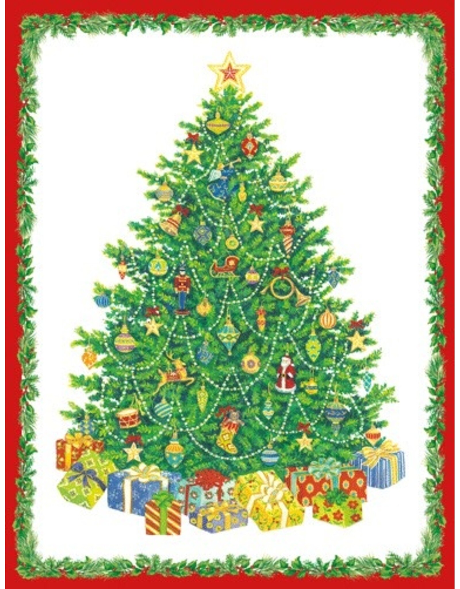 Caspari Boxed Christmas Cards 15pk Christmas Tree