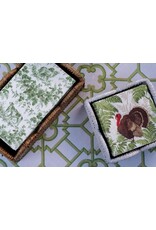 Caspari Thanksgiving Paper Cocktail Napkins 20pk Turkey Among Ferns