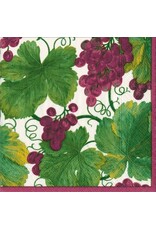 Caspari Paper Cocktail Napkins 20pk Wine Vineyard Grapes