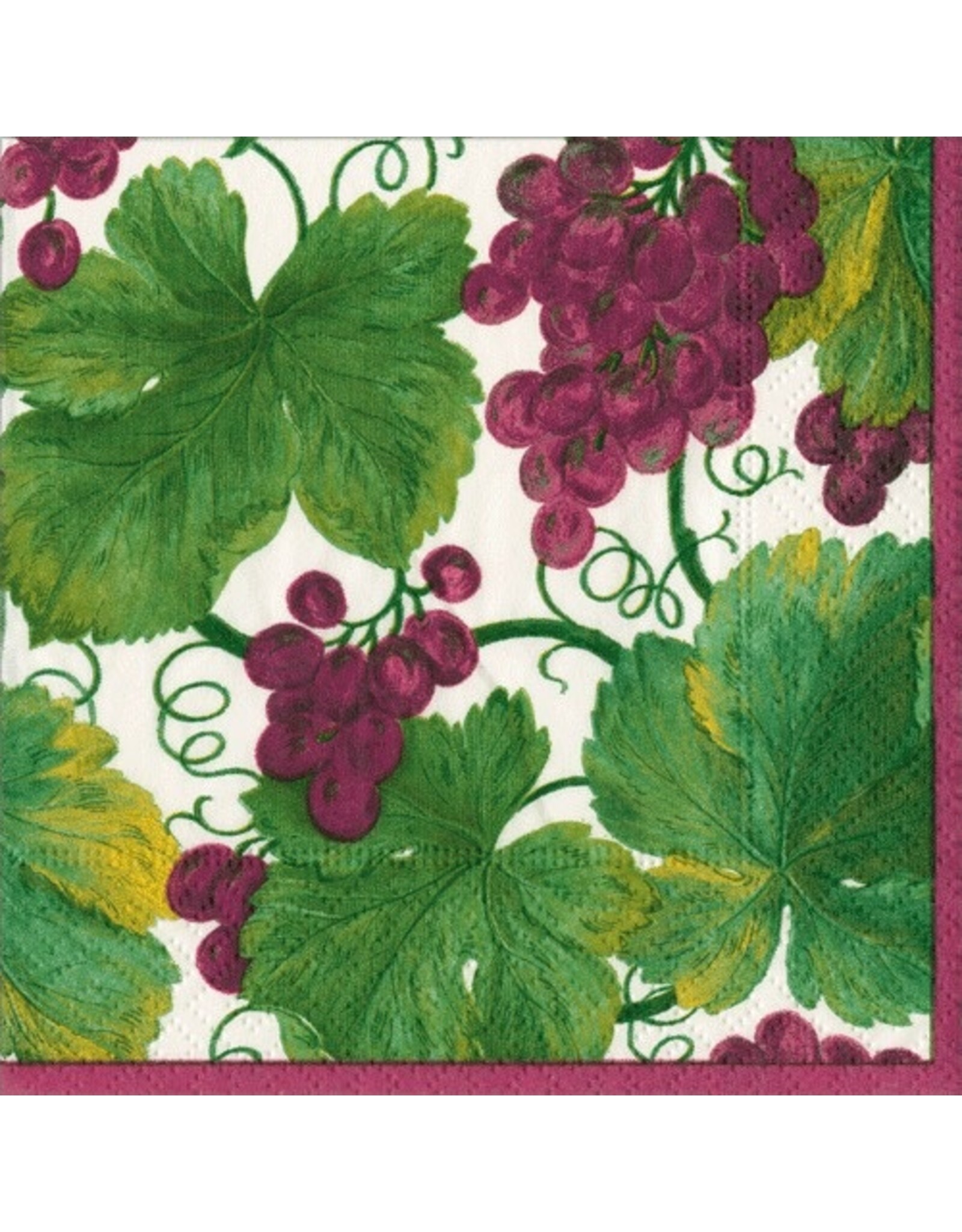 Caspari Paper Cocktail Napkins 20pk Wine Vineyard Grapes