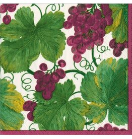 Caspari Paper Cocktail Napkins 20pk Wine Vineyard Grapes