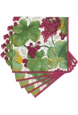 Caspari Paper Cocktail Napkins 20pk Wine Vineyard Grapes