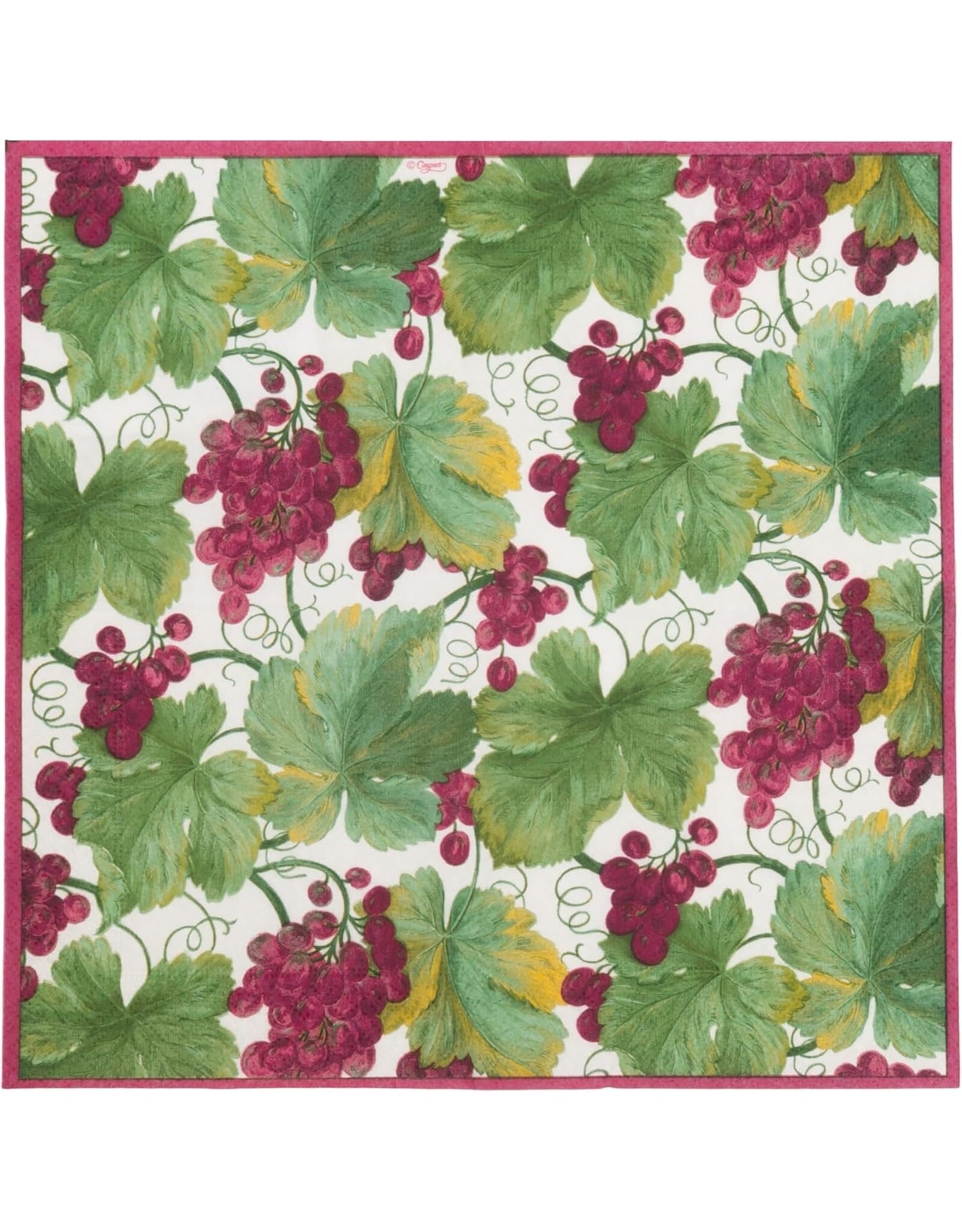 Caspari Paper Cocktail Napkins 20pk Wine Vineyard Grapes