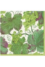 Caspari Paper Cocktail Napkins 20pk Wine Vineyard Grapes Blanc