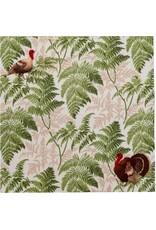 Caspari Thanksgiving Paper Dinner Napkins 20pk Turkey Among Ferns