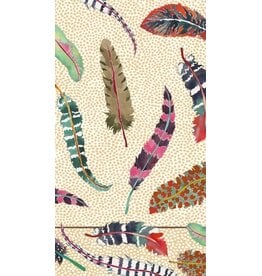 Caspari Thanksgiving Guest Towel Napkins 15pk Plumage Feathers