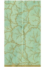 Caspari Paper Guest Towels Napkins 15pk Gilded Majolica Celadon
