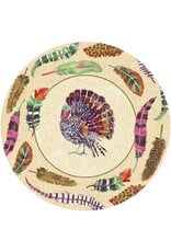 Caspari Thanksgiving Paper Salad Dessert Plates 8pk Plumage