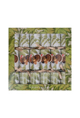 Caspari Thanksgiving Celebration Crackers 6pk Turkey Among Ferns