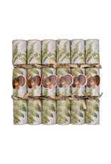 Caspari Thanksgiving Celebration Crackers 6pk Turkey Among Ferns