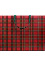 Caspari Christmas Gift Bag Jumbo 20x16x8 Royal Plaid Caspari Christmas Gift Bag Jumbo 20x16x8 Royal Plaid