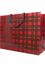 Caspari Christmas Gift Bag Jumbo 20x16x8 Royal Plaid Caspari Christmas Gift Bag Jumbo 20x16x8 Royal Plaid