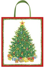 Caspari Christmas Gift Bag Lg 11.75x4.75x10 Christmas Tree