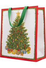 Caspari Christmas Gift Bag Lg 11.75x4.75x10 Christmas Tree