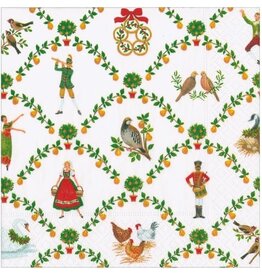 Caspari Christmas Paper Cocktail Napkins 20pk On The Twelfth Day Caspari Christmas Paper Cocktail Napkins 20pk On The Twelfth Day