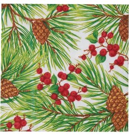 Caspari Christmas Paper Cocktail Napkins 20pk Evergreen And Berries Caspari Christmas Paper Cocktail Napkins 20pk Evergreen And Berries