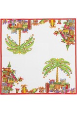 Caspari Christmas Paper Cocktail Napkins 20pk Deck the Palms